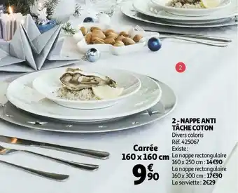 Auchan Actuel nappe anti tâche coton offre