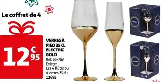 Auchan Verres à pied 35 cl electric gold offre