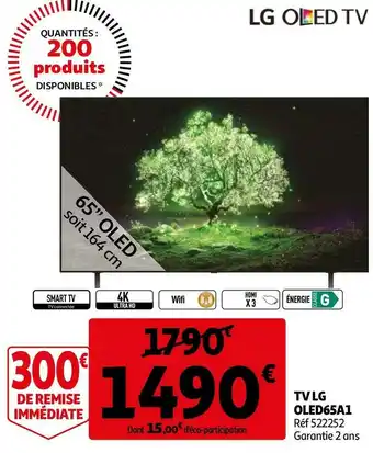 Auchan Lg tv oled65a1 offre