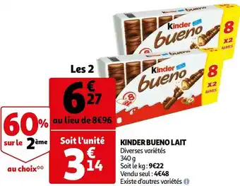 Auchan Kinder bueno kinder bueno lait offre