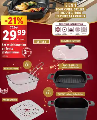 Lidl EJ ERNESTO Set multifonction en fonte d'aluminium offre