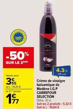 Carrefour Market Carrefour - crème de vinaigre balsamique de modène i.g.p offre