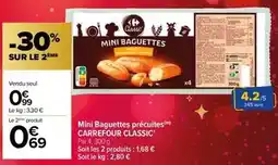 Carrefour Carrefour - classic mini baguettes précuites offre