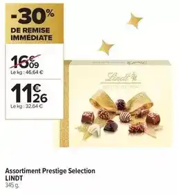 Carrefour Contact Lindt - assortiment prestige selection offre