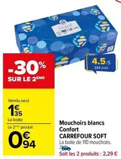 Carrefour Market Carrefour - mouchoirs blancs confort soft offre