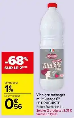 Carrefour Market Le droguiste - vinaigre ménager multi-usages offre