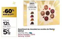 Carrefour Nestlé - assortiment de chocolats les recettes de l'atelier offre