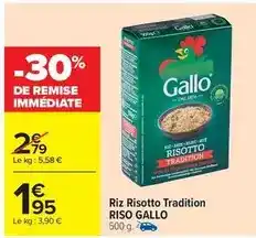 Carrefour Gallo - riz risotto tradition offre