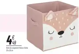 Migros Boîte de rangement velours biche offre