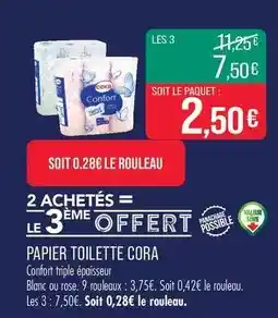 Match Cora - papier toilette offre