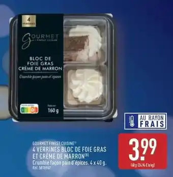 ALDI 4 verrines bloc de foie gras et creme de marron offre