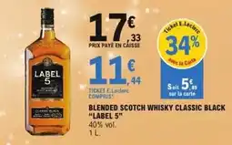 E.Leclerc Label 5 - blended scotch whisky classic black offre