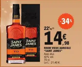 E.Leclerc Saint james - rhum vieux agricole offre