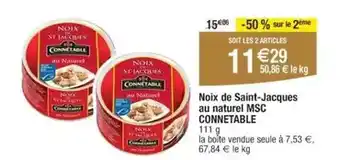 Cora Connetable - noix de saint-jacques au naturel msc offre