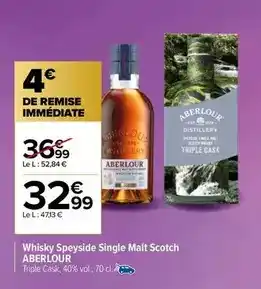 Carrefour City Aberlour - whisky speyside single malt scotch offre