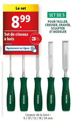 Lidl PARKSIDE Set de ciseaux à bois offre