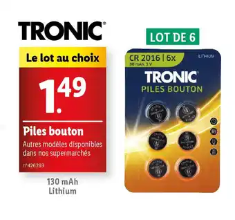 Lidl TRONIC Piles bouton offre