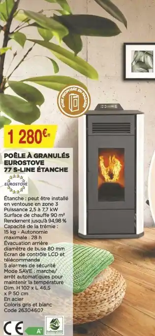 Bricomarché Poêle à granulés eurostove offre
