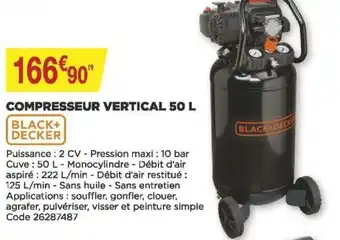 Bricomarché Compresseur vertical 50 L offre