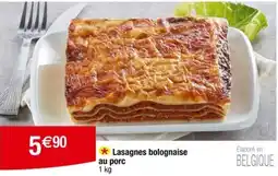 Carrefour Lasagnes bolognaise au porc offre