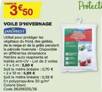 Voile d'hivernage
