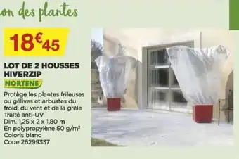 Bricomarché Lot de 2 housses hiverzip offre