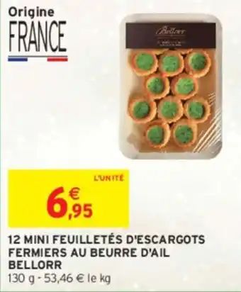 Intermarché Express BELLORR 12 mini feuilletés d'escargots fermiers au beurre d'ail offre