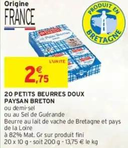 Intermarché Express PAYSAN BRETON 20 petits beurres doux offre