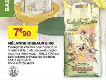 Bricomarché Mélange oiseaux 8 KG offre