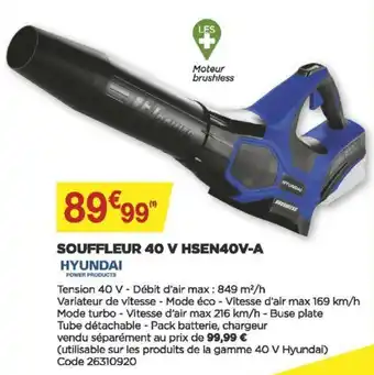 Bricomarché Souffleur 40 V HSEN40V-A offre