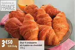 Migros Duo 4 croissants et 4 pains au chocolat offre