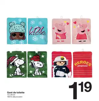 Zeeman Gant de toilette offre