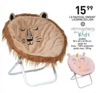 Stokomani Le fauteuil enfant licorne ou lion offre