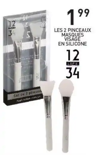 Stokomani Les 2 pinceaus masques visage offre