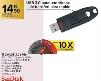Carrefour Clé USB offre