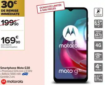 Carrefour Smartphone moto G30 offre