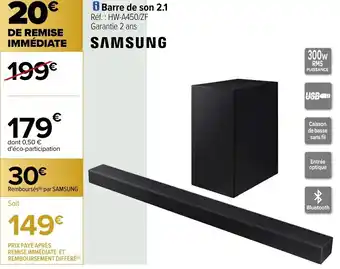 Carrefour Barre de son 2.1 offre