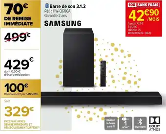 Carrefour Barre de son 3.1.2 offre
