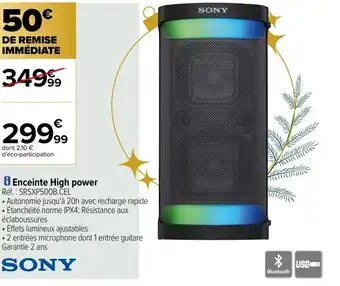 Carrefour Enceinte high power offre