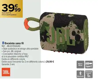 Carrefour Enceinte sans fil offre