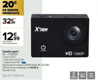 Carrefour Caméra sport offre