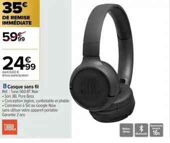 Carrefour Casque sans fil offre