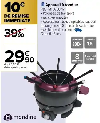 Carrefour Appareil à fondue offre