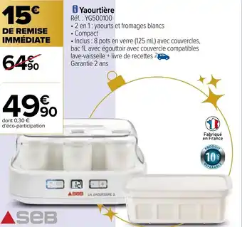 Carrefour Yaourtière offre
