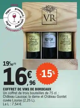 E.Leclerc Coffret de vins de bordeaux offre