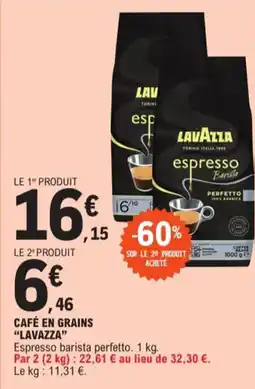 E.Leclerc "LAVAZZA" Café en grains offre