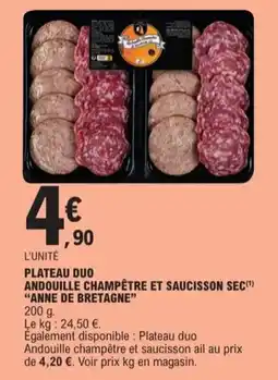 E.Leclerc "ANNE DE BRETAGNE" Andouille champêtre et saucisson sec offre