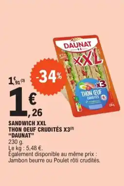 E.Leclerc "DAUNAT" Thon oeuf crudités x3 offre