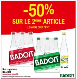 Carrefour BADOIT -50% sur le 2ème article sur la gamme BADOIT offre