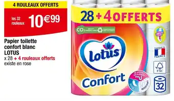 Carrefour LOTUS Papier toilette confort blanc offre